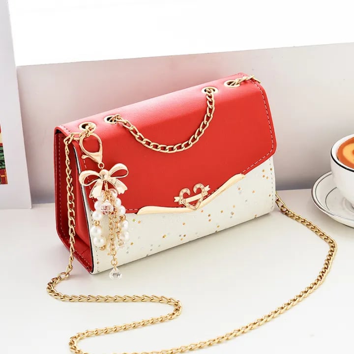 Trendy Chinese PU Leather Women one shoulder sequins Crossbody bags 1